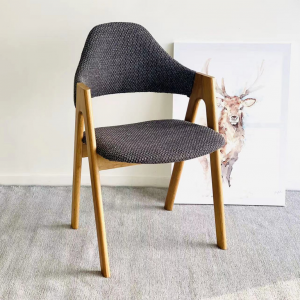 Impress Wooden Chair-Solid Oak frame in 2 colors with Fabric Upholstery.