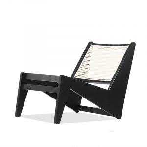 PJ Rattan Kangaroo Floor Chair/Black Occasional Chair/Rattan Furniture