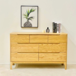 Peninsula Tallboy Drawers: Solid Oak, 7-drawer Tallboy storage cabinet.