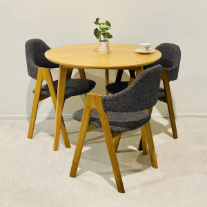 Apato Round Table: ⌀900/1200 Solid Oak Round Dining Table