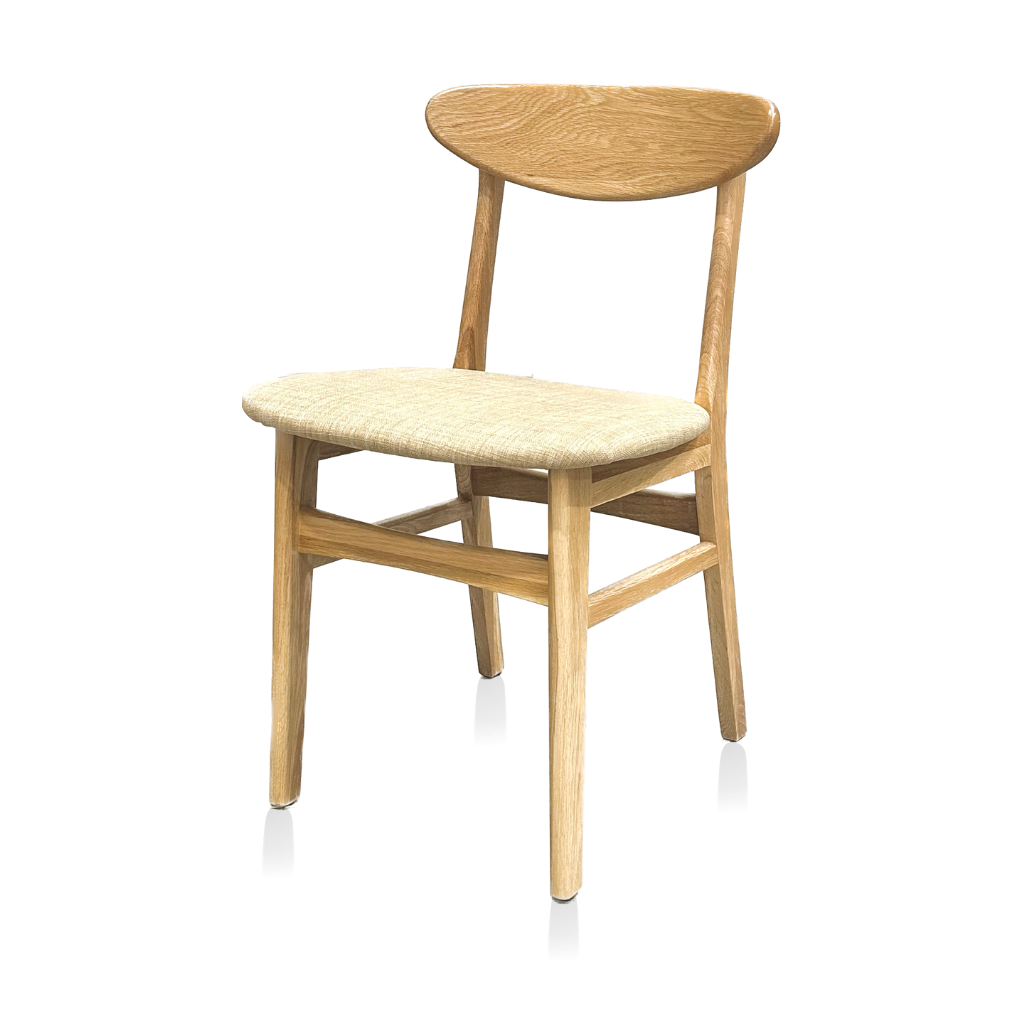 ironvanliving-papillon chair/dining chair/wooden chair/linen fabirc chair/