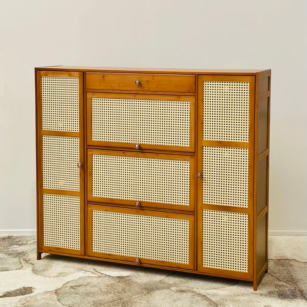 ironvanliving-shoe-cabinet-Ratana1350W-side-bar-Teak-color