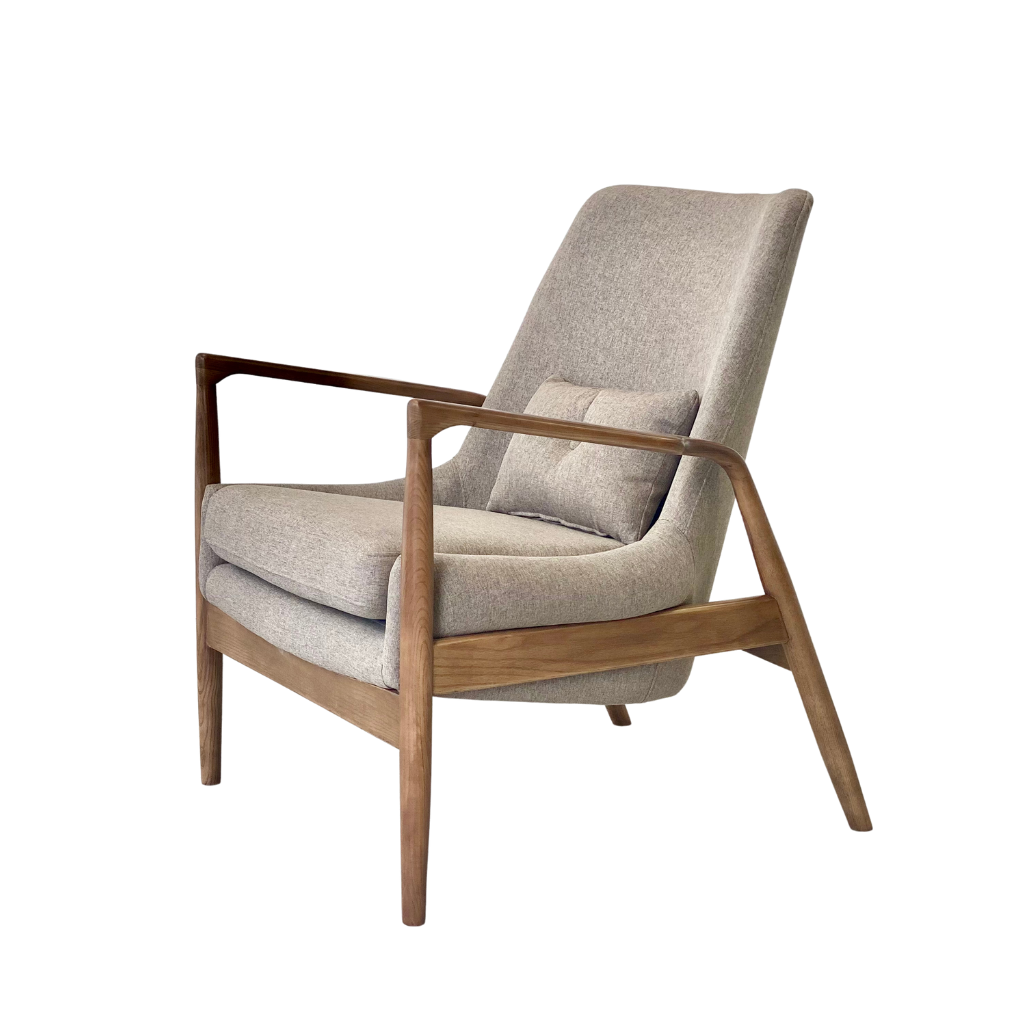 ironvanliving-larsen armchair/wooden armchair/occasional chair/living room furniture/armchair/ash wood/designer chair/mid-century chair/Lounge Chair