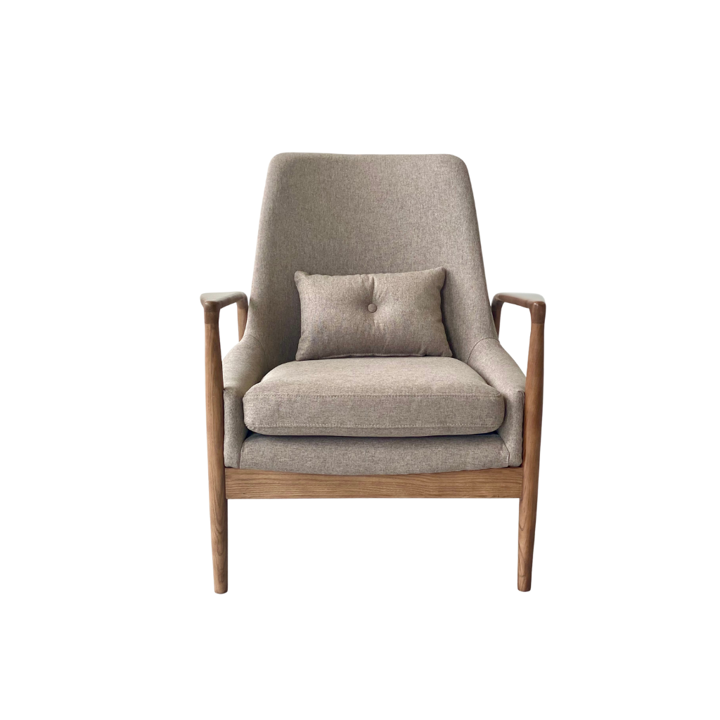 ironvanliving-larsen armchair/wooden armchair/occasional chair/living room furniture/armchair/ash wood/designer chair/mid-century chair/Lounge Chair