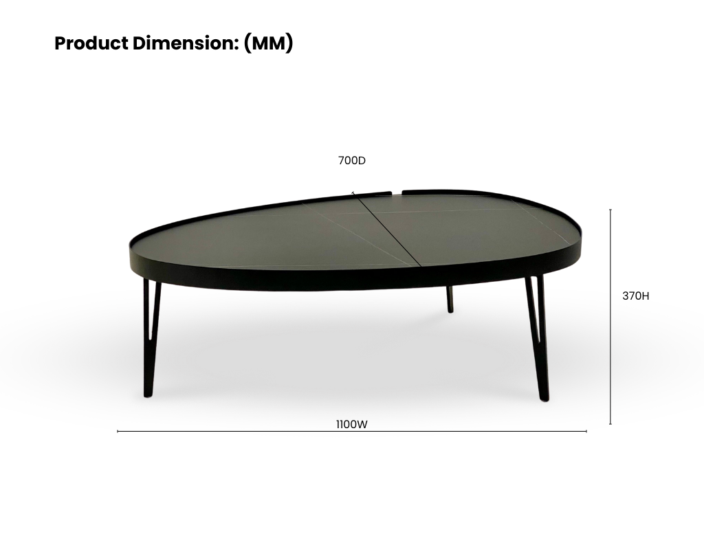 IRONVAN-Gloria-coffee-table-set-Black-frame-Laurent-BLK-Gold-size