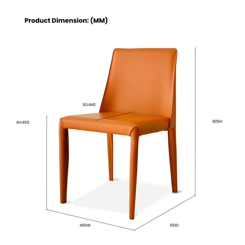IRONVAN-Carlo-designer-chair-measurement-2023