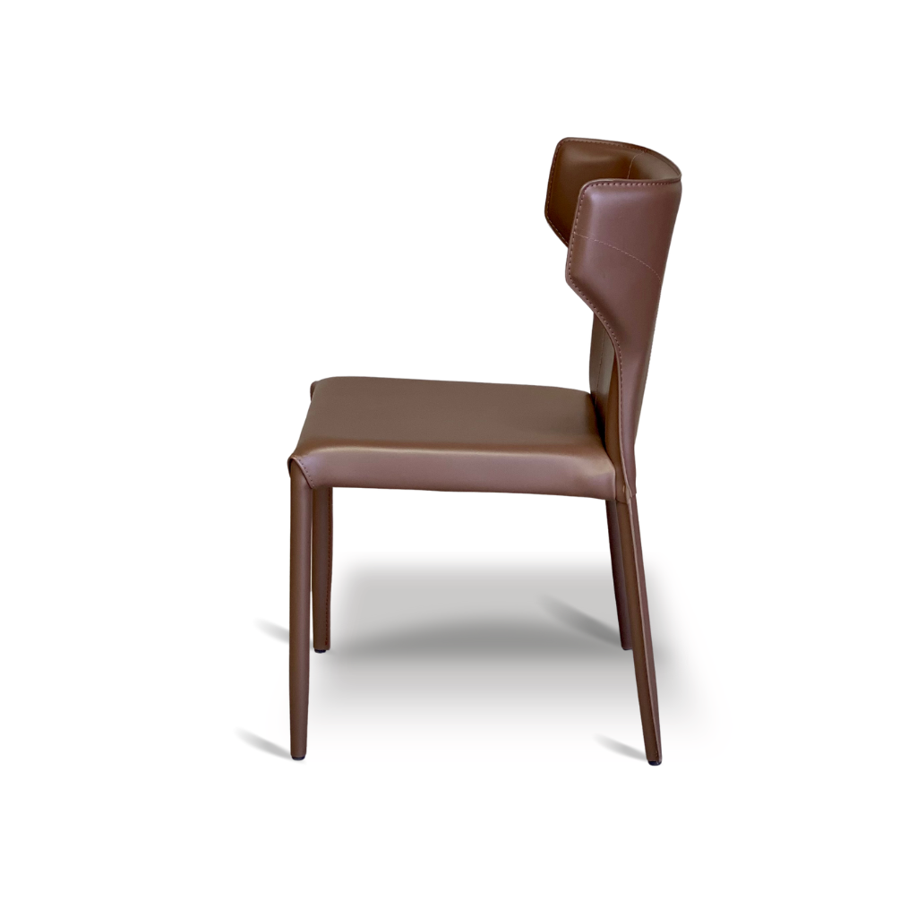 ironvanliving-Manzoni-Dining-Chair-Chocolate-Brwon-side-view