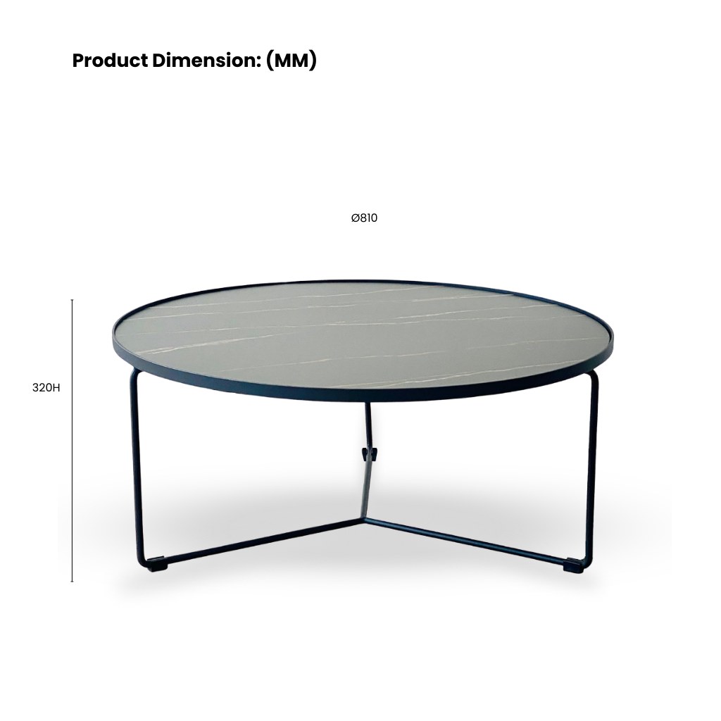 ironvanliving-krik center table/round coffee table/sinter stone coffee table/living room furniture/minimalist contemporary/nest coffee table