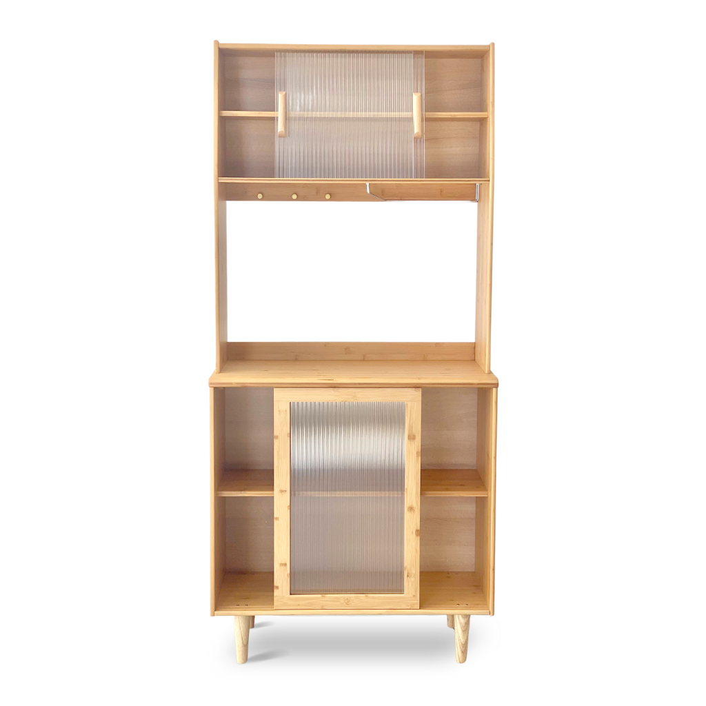 IRONVAN-Bistro-high-cabinet-versatile-sliding-door-reeded-glass-bamboo