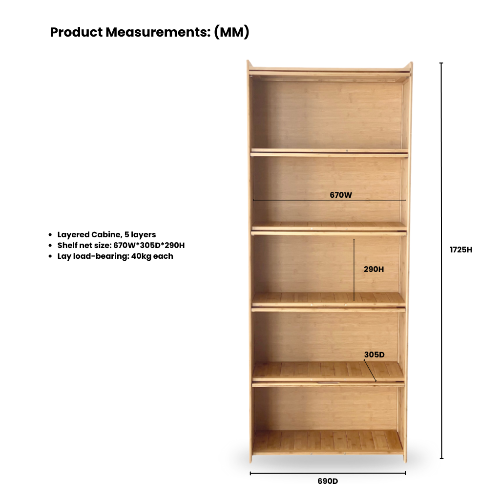 IRONVAN-Galan-display-cabinet-layered-shelves-size-measurement