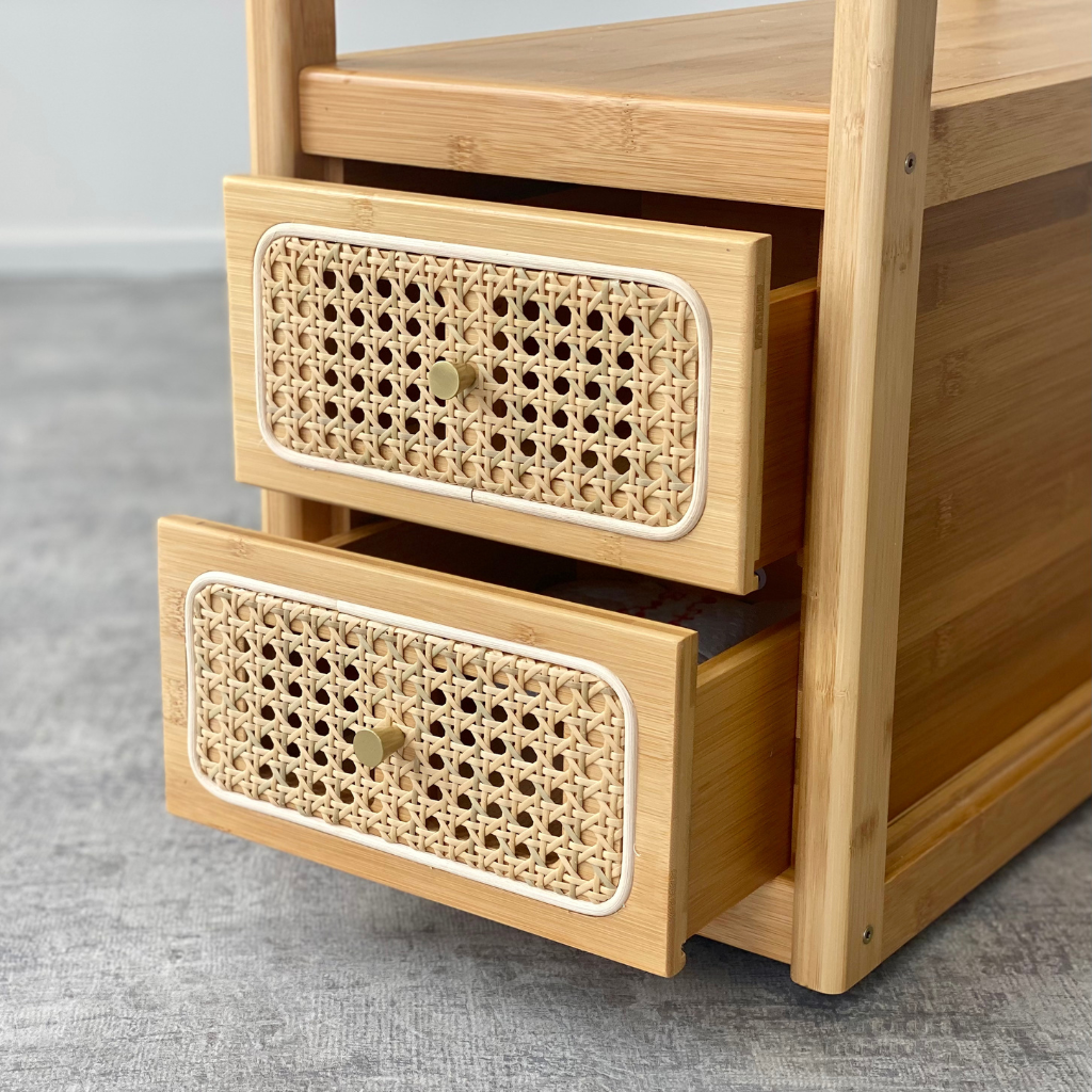 IRONVAN-Zoe’s-mobile-pedestal-drawers-with-rattan-weaving-door-brass-handle