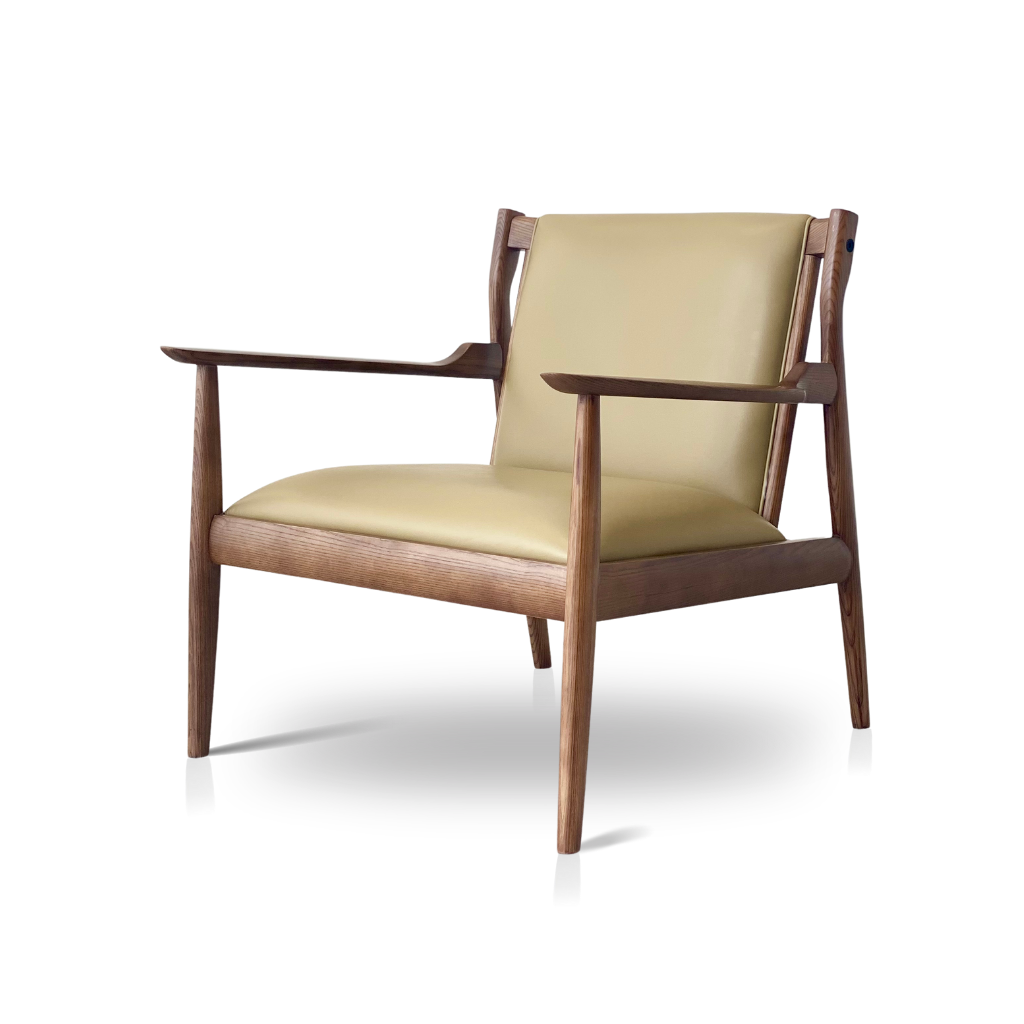 Miyamoto Easy Chair: 2023NEW- occasional chairs, ash solid & upholstery.