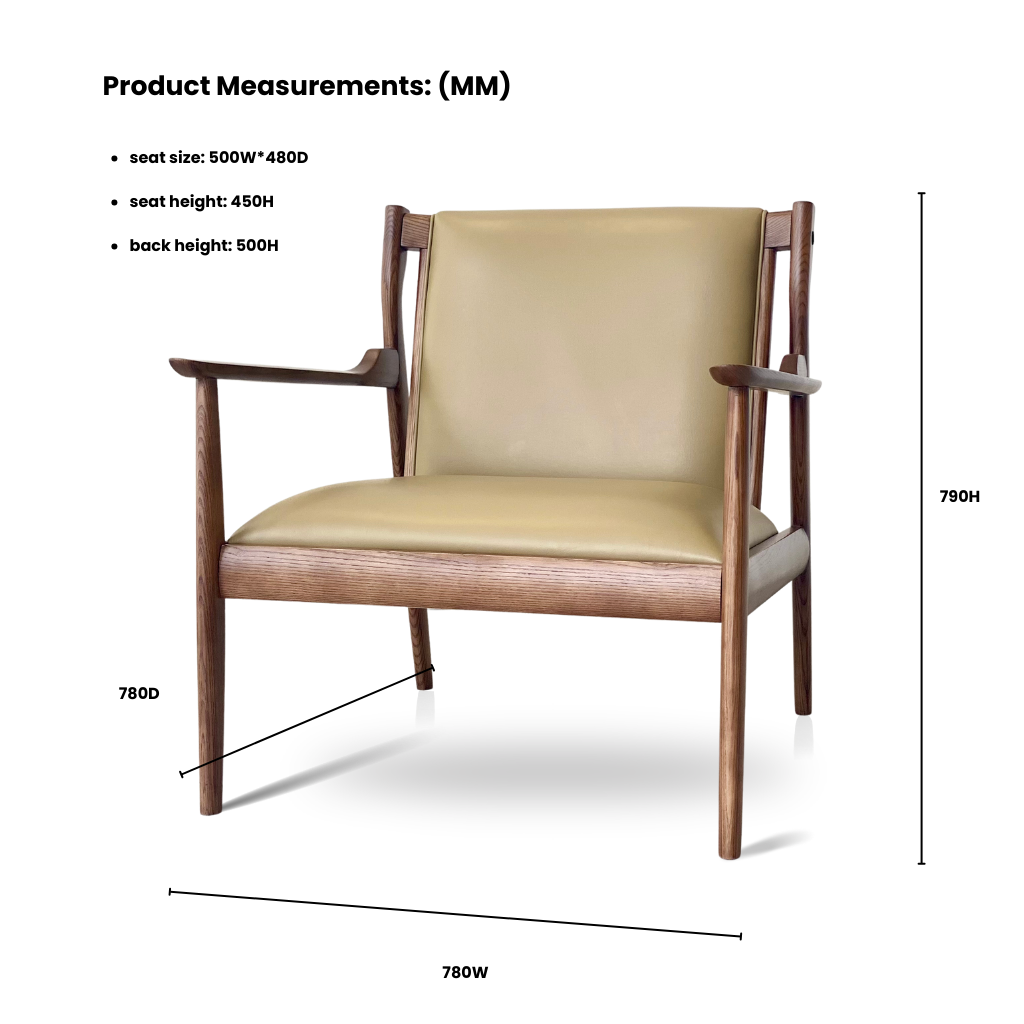 IRONVAN-Miyamoto-easy-chair-Japandi-diamension-measured