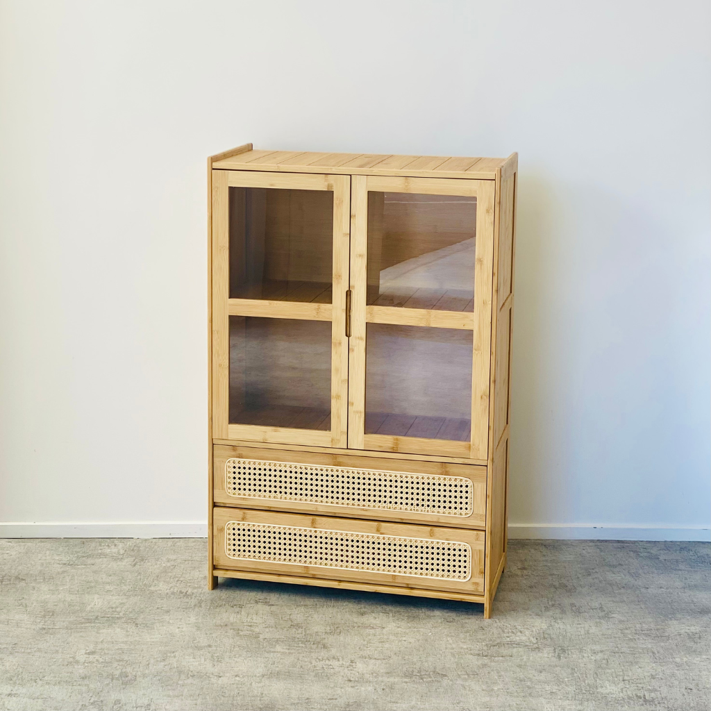 IRONVAN-Garbin-floor-cabinet-natural-rattan-woven-glass-door