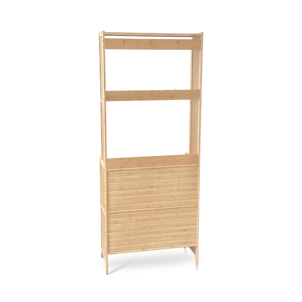 IRONVAN-Cubicle-entry-cabinet-bamboo-shoe-cabinet-multi-functional-piece-back-version