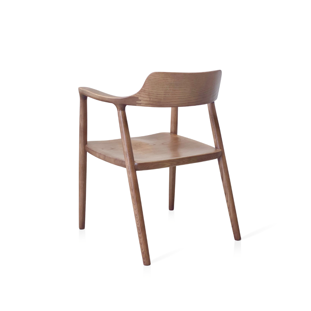 IRONVAN-Hiro-Wooden-Seat-Armchair-back-views-Ash-wood-stain-Walnut
