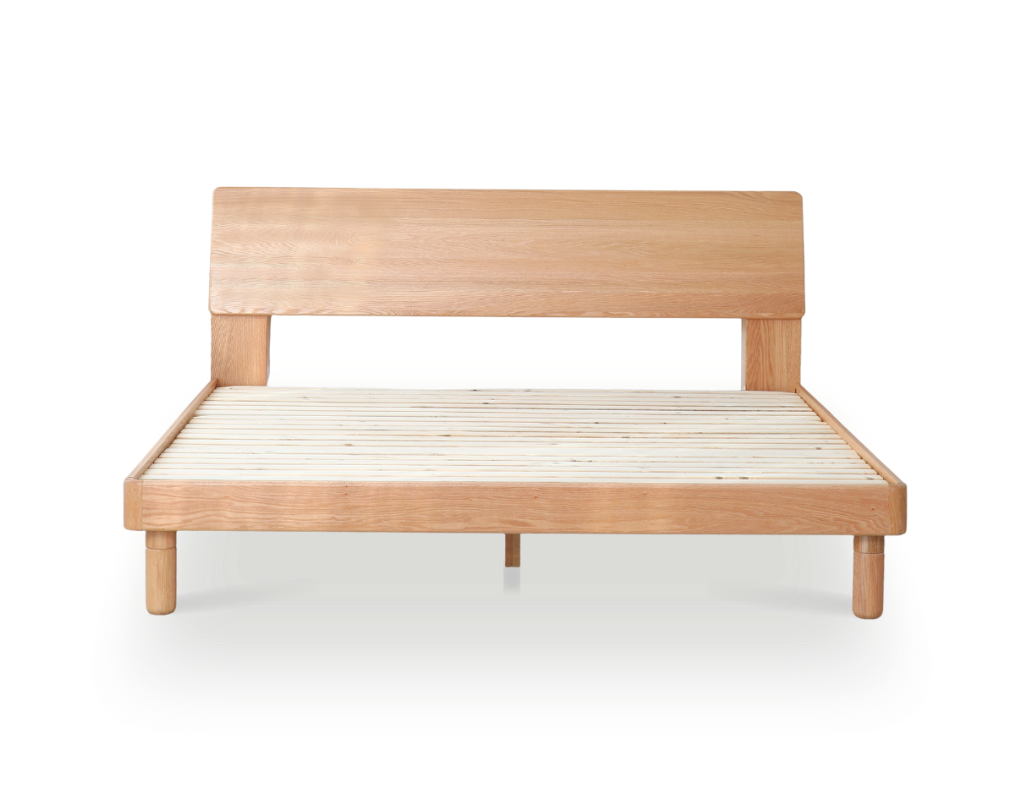 Nanami Oak Bed Frame, available in super king and queen size, oak Natural varnish.