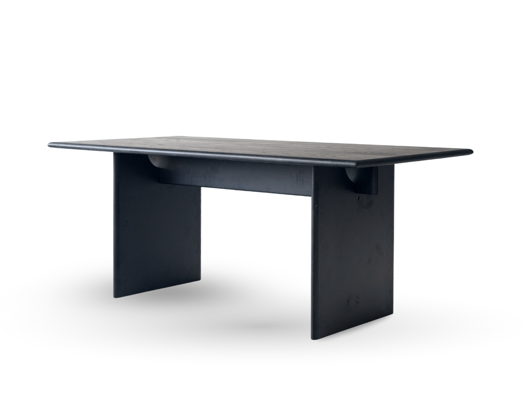 IRONVAN-Voyage-dining-meeting-table-home-and-office-ash-wood-solid-black
