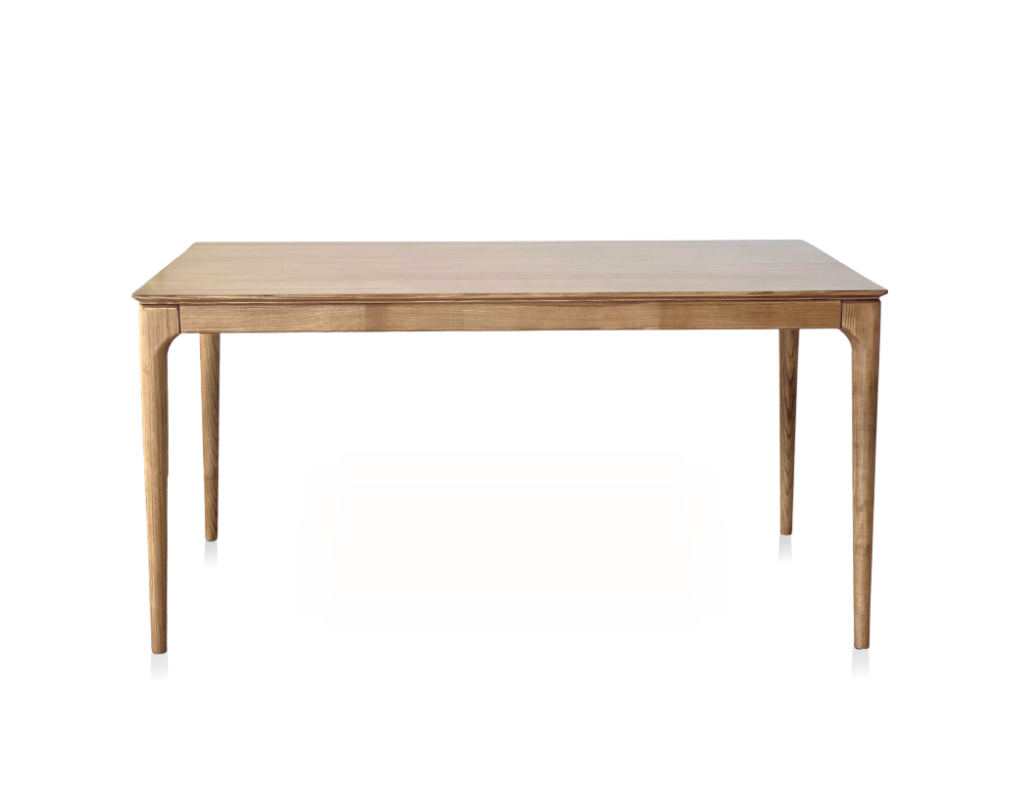 Aikido Ash Wood Dining Table. ash Walnut stain.