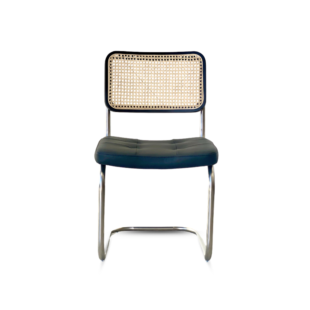 IRONVAN-Cescar-rattan-back-upholstery-chair-cane-woven-ash-wood-tubular-frame